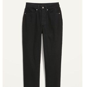 Curvy High-Waisted O.G. Straight Black Ankle Jeans for Women